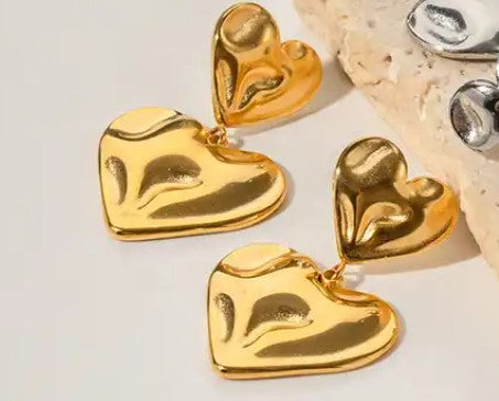Fashion 18k gold earring  design fine jewelry - LA pink moon
