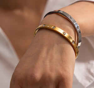 Luxury bracelet bangle - LA pink moon