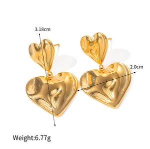 Fashion 18k gold earring  design fine jewelry - LA pink moon